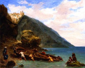 View of Tangier from the Seashore Artwork by Eugène Delacroix