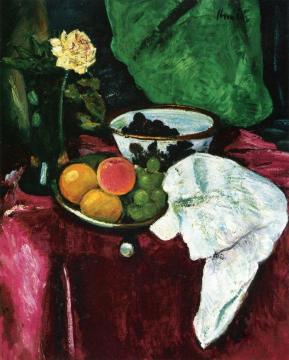 The Red Tablecloth Artwork by George Leslie Hunter