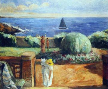 Women on the Terrace at Prefailles Artwork by Henri Lebasque