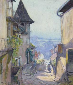 Vue de village, la Rue Montante Artwork by Paul Madeline
