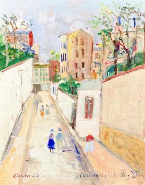 Montmartre, rue Norvins Artwork by Maurice Utrillo