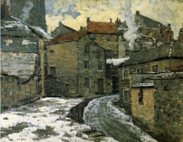 Village in Winter Artwork by Walter Elmer Schofield