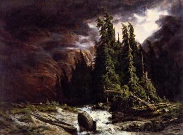 The Thunderstorm at Handeck Artwork by Alexandre Calame