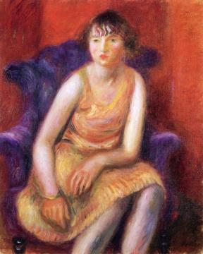 Girl in Yellow Dress Artwork by William James Glackens