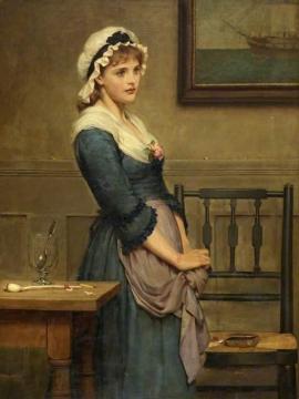 Mollie, 'In silence I stood your unkindness to hear...' Artwork by George Dunlop Leslie