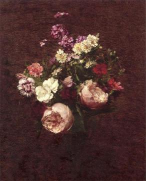Vase of Flowers Artwork by Henri Fantin-Latour