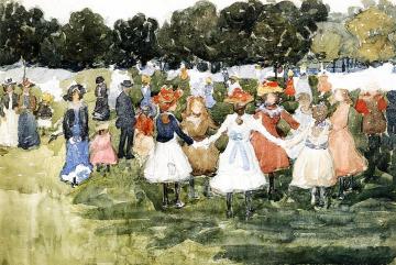 Ring around the Rosy Artwork by Maurice Prendergast