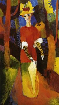Woman in Park Artwork by August Macke