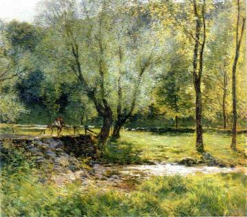 Boys Fishing Artwork by Willard Leroy Metcalf