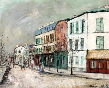 Street in Asnieres Artwork by Maurice Utrillo