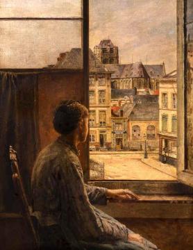 The Teniersplaats, Antwerp Artwork by Henri de Braekeleer