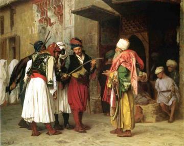 Old Clothing Merchant in Cairo Artwork by Jean Leon Gerome