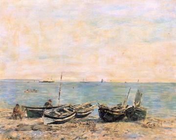 Sainte-Adresse, the Shore Artwork by Eugène-Louis Boudin