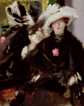 The Feathered Hat Artwork by Francis Campbell Boileau Cadell