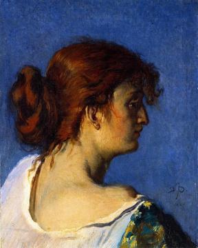 Girl with Red Hair Artwork by Frank Buchser