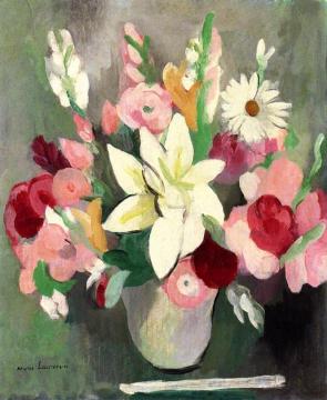 Vase of Flowers Artwork by Marie Laurencin