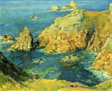Rocks And Sea, Brittany Artwork by Abel George Warshawsky