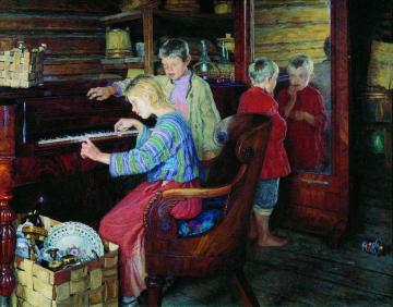 Children at the Piano Artwork by Nikolai Petrovich Bogdanov-belsky