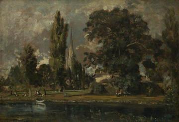 Salisbury Cathedral and Leadenhall from the River Avon Artwork by John Constable
