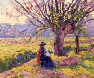 Seated Woman Artwork by Maximilien Luce