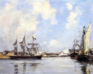 Deauville, the Port Artwork by Eugène-Louis Boudin