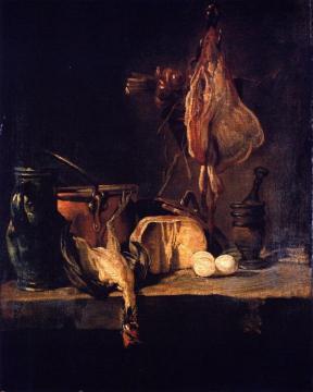 Still LIfe with Ray and Basket of Onions Artwork by Jean-Baptiste-Simeon Chardin