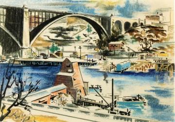 Harlem River Artwork by Preston Dickinson
