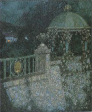 In the full moon Artwork by Henri Le Sidaner