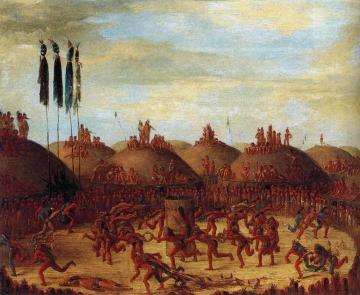 The Last Race, Mandan Okeepa Ceremony Artwork by George Catlin