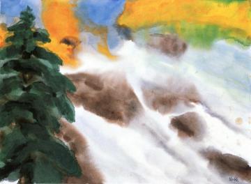 Mountain Landscape Artwork by Emil Nolde