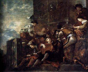 Musicians On A Terrace Artwork by Leonaert Bramer