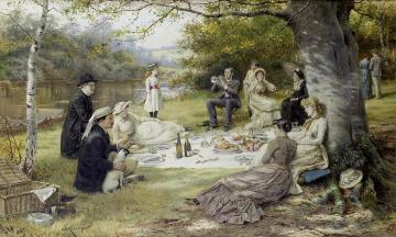 The Picnic Artwork by George Goodwin Kilburne