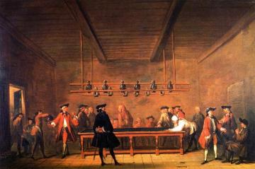 The Billiard Game Artwork by Jean-Baptiste-Simeon Chardin