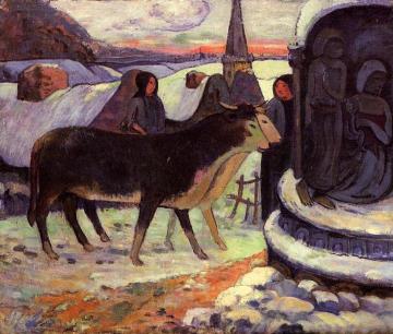 Christmas Night Artwork by Paul Gauguin