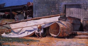 Boy in a Boatyard Artwork by Winslow Homer