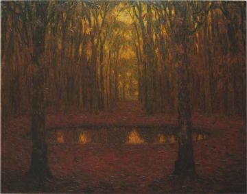 Fountain at Versailles in Autumn Artwork by Henri Le Sidaner