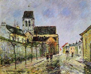 The rue de St. Ouen after the Rain Artwork by Gustave Loiseau