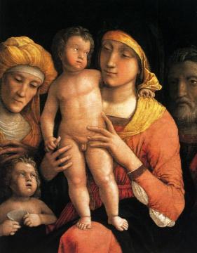 The Holy Family with Saint Elizabeth and the Infant John the Baptist Artwork by Andrea Mantegna