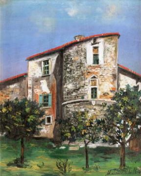 The Tower of the Chateau du Saint Bernard (Ain) Artwork by Maurice Utrillo