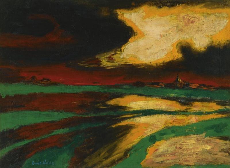 Autumn, Twilight Artwork by Emil Nolde