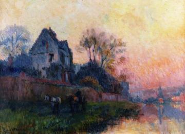 Banks of the Seine at Chatou Artwork by Albert Lebourg