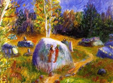 Ira and Lenna's Egyptian Burial Ground Artwork by William James Glackens