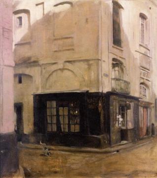 Café At Dieppe Artwork by Sir William Nicholson