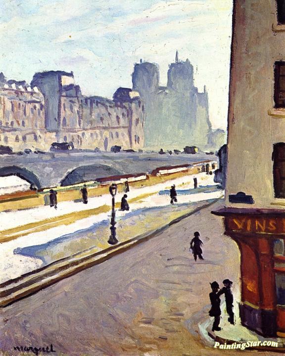 Notre Dame Artwork by Albert Marquet