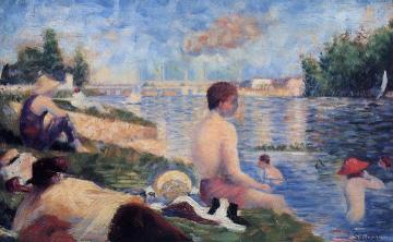 Final Study For 'bathing At Asnieres Artwork by Georges Seurat