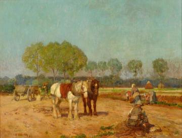 Potato Harvest Artwork by Franz Ludwig Kiederich