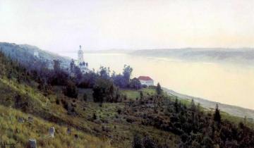 Evening. The Golden Plyos Artwork by Isaac Ilich Levitan