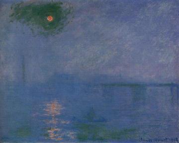 Charing Cross Bridge, Fog on the Thames Artwork by Claude Oscar Monet
