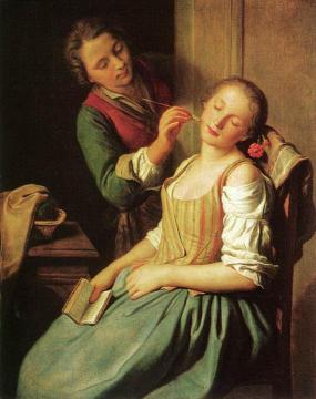 Sleeping Girl Artwork by Pietro Antonio Rotari