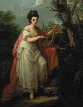 Portrait of a Lady as Music Artwork by Angelica Kauffmann